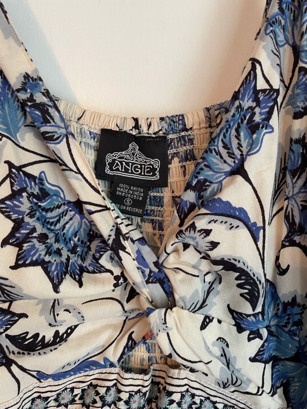 Angie Boho Twist Front with Keyhole Maxi Dress Small - Picture 4 of 7